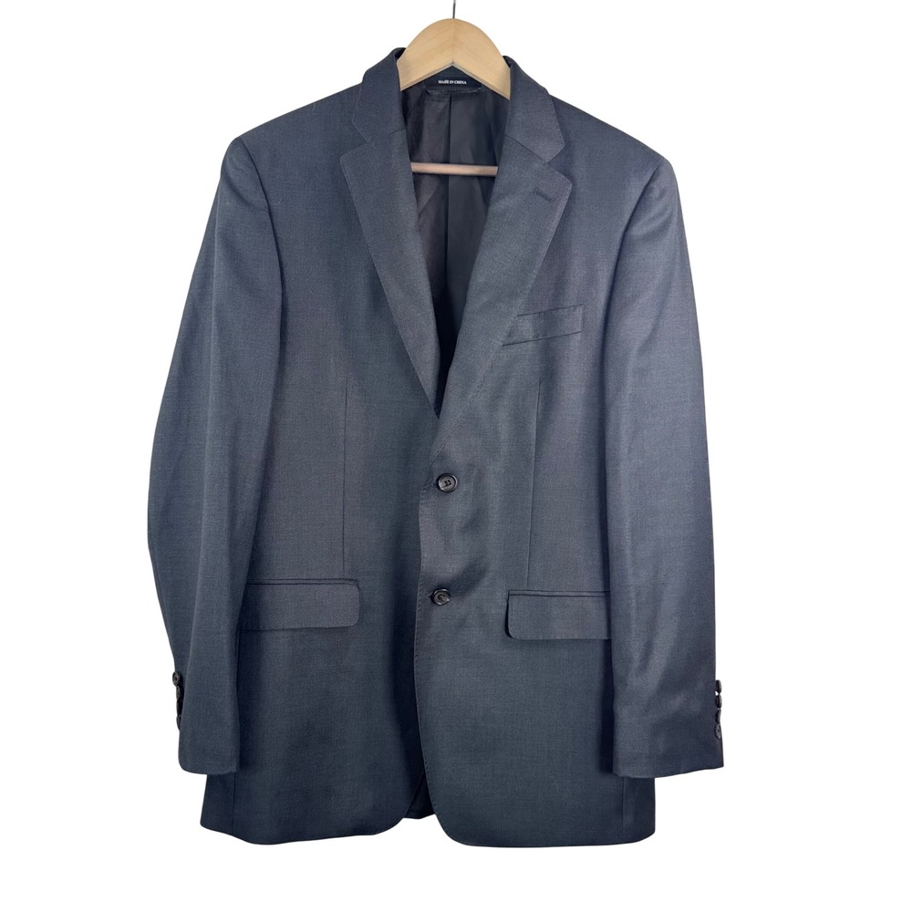 Lauren Ralph Lauren Blazer Mens 38R Charcoal Grey 100% Wool Slim Fit Sport Coat